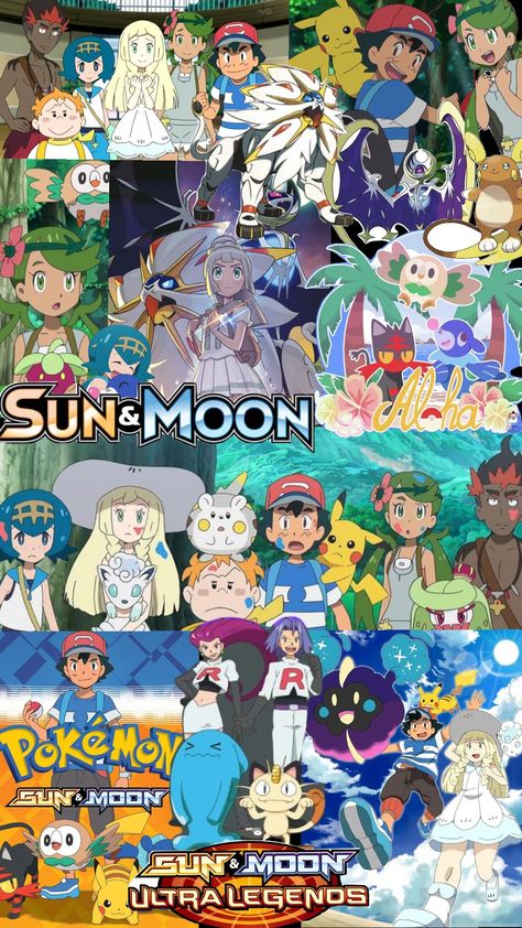 i really like pokemon sun and moon its one of my fav pokemon series☀️🌕 #pokemon #pokemonsunandmoon #aeshetic Pokemon Sun And Moon Anime, Like Pokemon, Pokemon Series, Pokemon Sun And Moon, Pokemon Alola, Oliver And Company, Background Photos, Catch Em All, Pokemon Characters