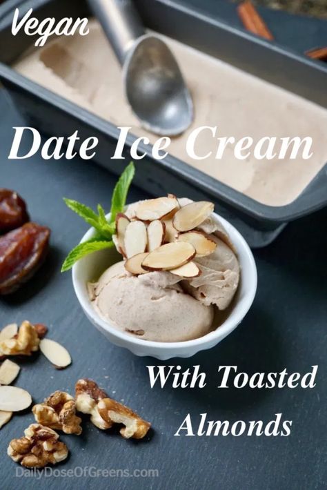 Date Ice Cream, Dessert Treats, Nice Cream Recipe, Dessert Vegan, Fun Dessert, Ice Cream Mixture, Yummy Ice Cream, Raw Desserts, Creamy Desserts