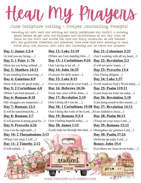 June 2024 Scripture + Prayer Prompts-min.pdf July Bible Reading Plan 2024, Prayer Bible Themes, Bible Bujo, Prayerful Planner, Book Bujo, Scripture Study Journal, Prayer Journal Prompts, Bible Notebook, Finding Faith