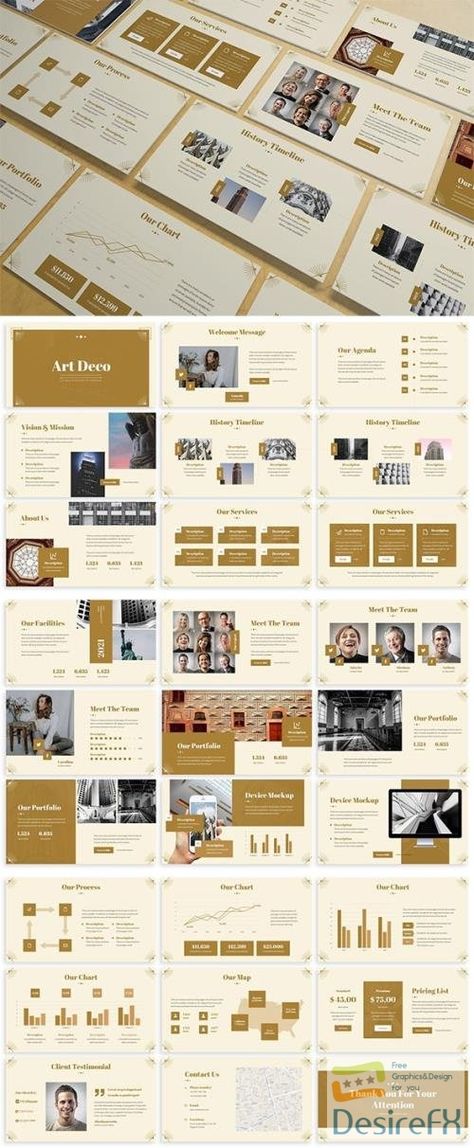 Art Deco Powerpoint, Luxury Powerpoint, Social Media Branding Design, Social Media Branding, Power Point, Art Deco Style, Deco Style, Gatsby, Powerpoint Templates