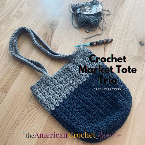 Easy Crochet Bag Pattern - Three Sizes | Reach Your Crochet Goals! Crochet Hobo Bag Free Pattern, Easy Crochet Market Bag, Crochet Hat Sizing, Easy Crochet Bag, Crochet Hobo Bag, Bag Free Pattern, Hobo Bag Patterns, American Crochet, Crochet Market