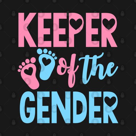 Girl Baby Announcement, Designs On Paper, Keeper Of The Gender, Gender Reveal Baby Shower Themes, Gender Reveal Shirts, Party Png, Girl Gender Reveal, Custom Baby Gifts