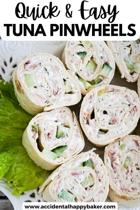 Cold Tuna Recipes, Tuna Salad Appetizers, Cucumber Tuna Sandwiches, Tuna Rolls Recipe, No Cook Sandwiches, Tuna Cream Cheese Roll Ups, Tuna And Cucumber Sandwich, Cucumber Tuna Salad, Pinwheels Lunch Ideas