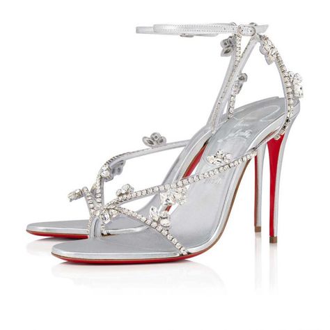 Christian Louboutin Sandals, Jeweled Shoes, Heels Wedding, Jeweled Sandals, Rhinestone Shoes, Louboutin Heels, Wedding Heels, Fashion Heels, Bridal Shoes