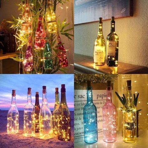 Leppa Plus on Twitter: "Turn your old bottles into lamps!🍾 🎆 Get yours here: https://t.co/1pzzFWK8wP… " Sea Glass Bottles, Led Bottle Light, Halloween Bar, Halloween Christmas Decorations, Wedding Halloween, Wine Bottle Corks, Crafts Party, Ways To Recycle, Lighted Wine Bottles