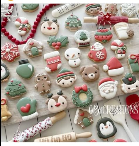 Christmas Cookie Advent Calendar, Christmas Advent Calendar Cookies, Mini Christmas Royal Icing Cookies, Mini Christmas Sugar Cookies, Christmas Mini Cookies Decorated, Advent Calendar Cookies, Advent Cookies, Calendar Cookies, Cookie Advent Calendar