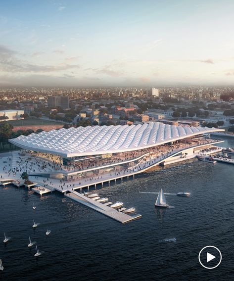 Port Architecture, Sydney Fish Market, Fish Farm, Games Design, Parametric Architecture, Design Market, Public Realm, Public Market, Fish Market