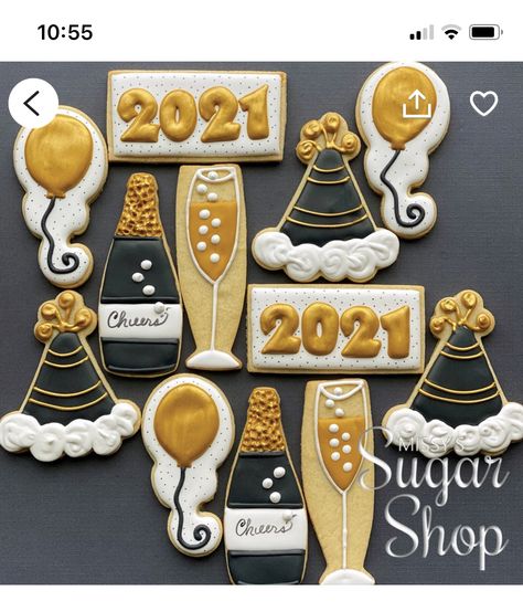 New Years Eve Cookies Decorated, Happy New Year Cookies Decorated, New Year’s Eve Cookies Decorated, New Years Cookies Decorated Royal Icing, New Year Sugar Cookies, New Years Cookies Decorated, New Years Sugar Cookies, Nye Cookies, Nutcracker Cookies