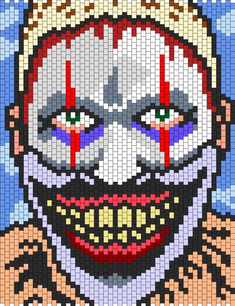 Horror Perler, Bead Sculpture, Castlevania Wallpaper, Easy Perler Bead Patterns, Pony Bead Patterns, Kandi Patterns, Pixel Art Grid, Bead Sprite, Halloween Cross Stitches