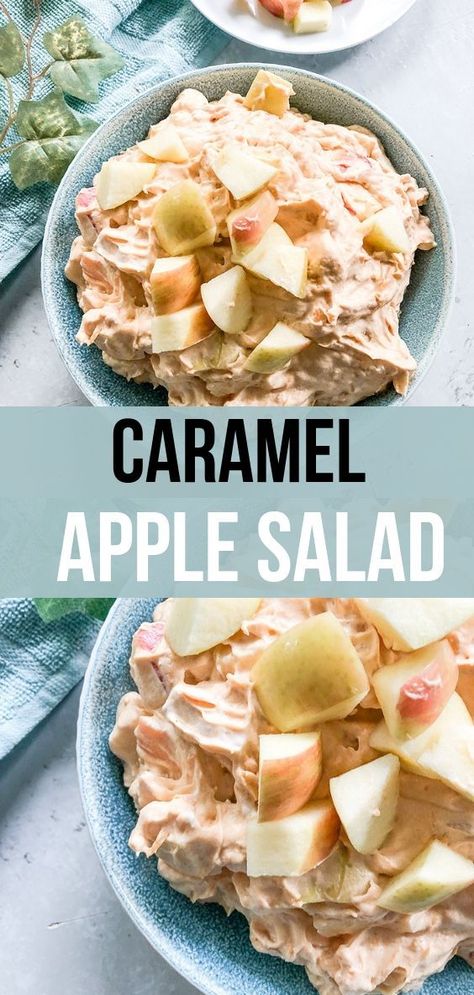 Caramel Apple Salad Recipe, Snickers Caramel Apple Salad, Taffy Apple Salad, Healthy Caramel Apple, Weight Watchers Salad, Apple Salad Recipe, Caramel Apple Salad, Snicker Apple Salad, Snickers Salad