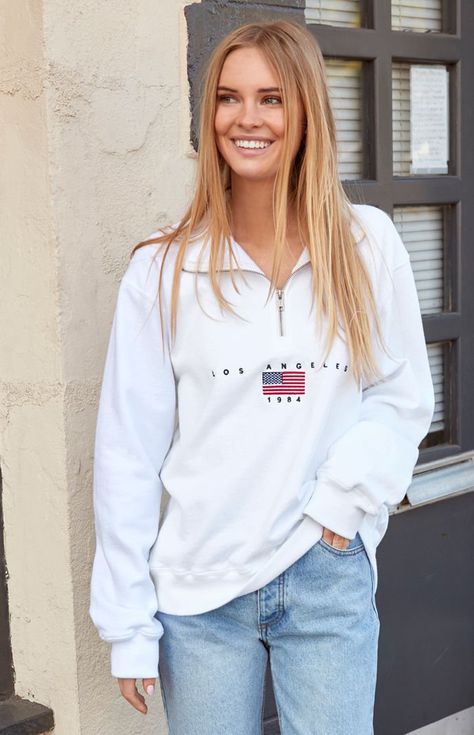 PacSun : John Galt|LA 1984 Half Zip Sweatshirt Fall Trends Outfits, Streetwear Fits, Sweatshirts For Women, Peinados Fáciles Para Cabello Corto, Hoodies And Sweatshirts, Half Zip Sweatshirt, Cute Sweatshirts, John Galt, Outfit Goals