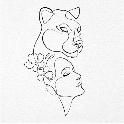 Hat Burning, Single Line Tattoo, Leo Tattoos, Line Art Tattoos, Line Art Design, Elegant Tattoos, Lion Tattoo, Abstract Line Art, Simplistic Tattoos