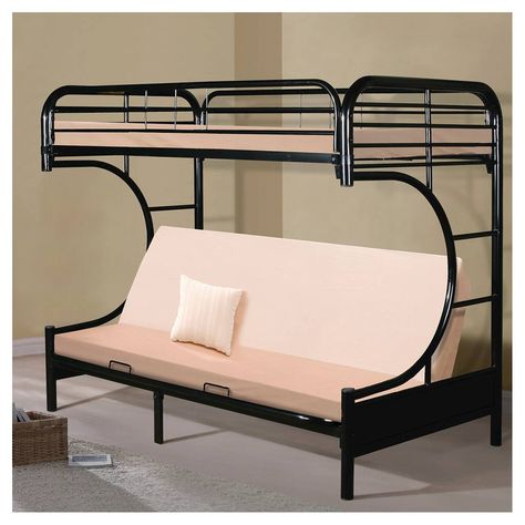 Twin Futon, Ikea Bunk Bed, Black Futon, Ikea Futon, Diy Futon, Futon Bunk Bed, Futon Decor, Futon Bedroom, Modern Futon