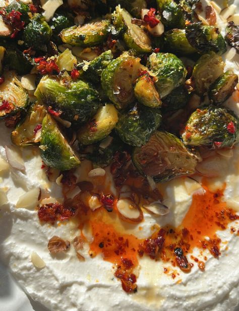 Honey Feta, Brussel Sprouts Appetizer, Vegetarian Drinks, Crispy Brussel Sprouts, Whipped Goat Cheese, Honey Chipotle, Cranberry Salad, Whipped Feta, Veggie Delight