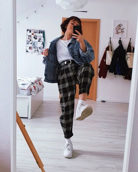 Queer Fashion, Capital Letters, Tyler The Creator, Alternative Outfits, Plaid Pants, Casual Winter Outfits, Edgy Outfits, Mode Inspiration, Black And Gray