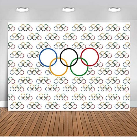 Amazon.com : 7x5ft Olympic Sport Backdrop Olympic Rings International Banner Photography Backdrops Countries for Classroom Garden Grand Opening Sports Clubs Party Events Decorations Photo Background Vinyl : Electronics Olympic Vbs, Sports Backdrop, Olympics Decorations, Classroom Garden, Olympic Theme Party, Banner Photography, Beer Olympic, Beer Olympics, Olympic Theme