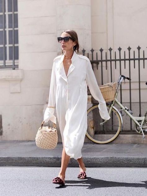 Street Style Summer, Mode Inspo, White Shirt Dress, 가을 패션, Street Style Looks, Inspiration Mode, Looks Style, Mode Inspiration, Street Styles