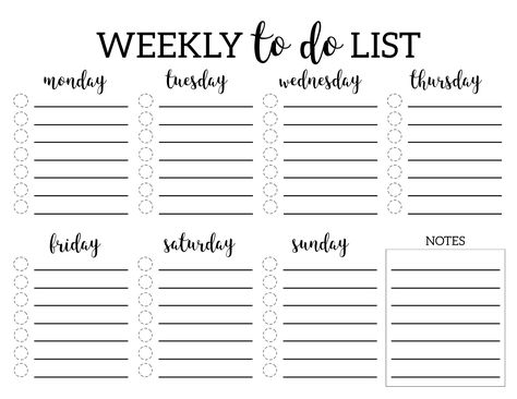 Printable Day Planner, To Do List Template, Weekly To Do List, To Do Checklist, To Do List Printable, To Do Planner, Monthly Planner Template, Printable Weekly Planner, To Do Lists Printable