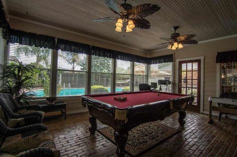 sunroom Sunroom With Pool Table, Sunroom With Pool, Sun Porch, Pool Table, Billiard Table, Billiards, Family Home, A 4, Building A House