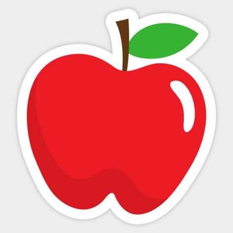 Apple Cartoon, Cartoon Apple, Apple Sticker, Snow White Apple, A Is For Apple, Red Cartoon, Snow White Birthday, Apple Stickers, Apple Print