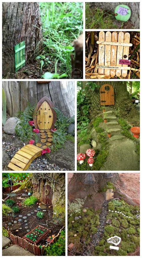 Have you been searching for inspiration for your fairy garden? There are so many fairy garden ideas out there, you will love all of these magical ideas! Outdoor Fairy Garden Diy How To Make, Gnomes Village Ideas, Ferry Gardens Ideas Diy, Fairy Garden Yard Ideas, Fairy House Garden Ideas, Fairy Garden Rockery, How To Create A Fairy Garden, Realistic Fairy Garden, Fairy Garden Around Tree Trunk