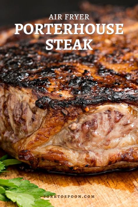 Beef Porterhouse Steak Recipe, Air Fryer Porterhouse Steak Recipes, Porterhouse Steak Recipe In Oven, Air Fryer Porterhouse Steak, Porterhouse Steak In Air Fryer, Airfryer Steak Recipes, Porterhouse Steak Recipe Grill, Steak Air Fryer Recipes, Air Fryer Steak Recipes