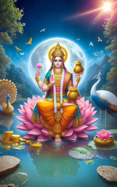 Mahalakshmi Goddesses Hd Wallpaper, Wings Artwork, Maa Lakshmi, Lord Murugan Wallpapers, Lord Shiva Statue, Lakshmi Images, Peace Illustration, Lord Vishnu Wallpapers, Goddess Artwork