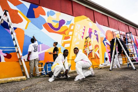 Interior Murals, Denver Art Museum, Community Center, Mural Design, Art Community, Community Engagement, Historical Art, Going Home, Mural Art