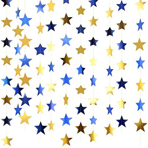 Christmas Party Decor, Banner Decor, Star Banner, Star Garland, Party Garland, Wedding Banner, Bright Star, Paper Garland, Paper Stars