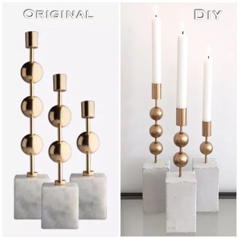 DIY-OTTO-LJUSSTAKE | 100kvadratmeter Living Room Marble, Deco Chic, Floor Lamp Bedroom, Furniture Lamps, Concrete Projects, Modern Vase, Diy Interior, Concrete Diy, Dream House Interior