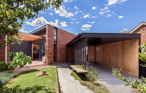 Clinker Brick, Brick Cottage, 1940s Home, Recycled Brick, Carport Designs, House Facade, Red Brick House, Heritage House, Architectural Practice