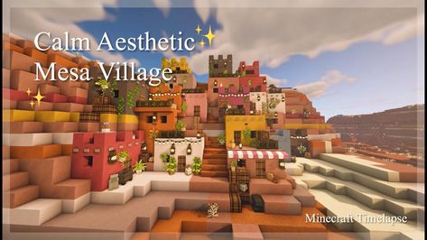 Minecraft Terracotta House Ideas, Minecraft Badlands Base, Mesa Village Minecraft, Mesa Builds Minecraft, Minecraft Badlands House, Mesa Minecraft Builds, Minecraft Mesa Village, Mesa House Minecraft, Minecraft Badlands Build