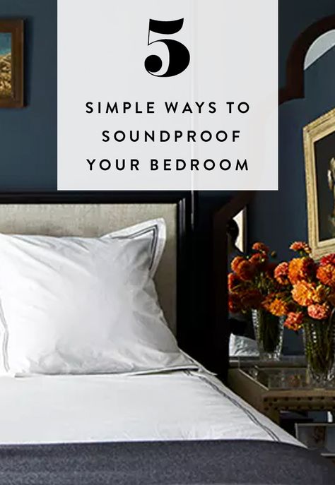 5 Simple Solutions for Soundproofing Your Bedroom  via @PureWow Sound Proofing A Room, Floor To Ceiling Bookshelves, Bedroom Remodeling, Small Bedroom Remodel, Pallet Walls, Soundproof Room, Budget Bedroom, Bedroom Remodel, Teenage Bedroom