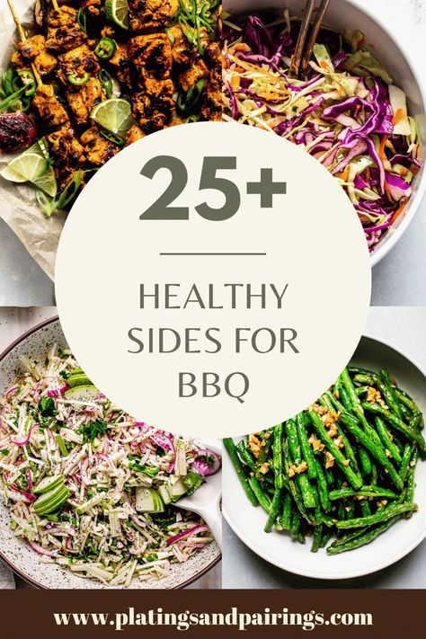 Looking for some healthy BBQ side dishes? Wondering what some good sides to bring to a cookout are? I've got you covered with these recipes. Healthy Sides For Ribs, Healthy Sides For Bbq, Healthy Bbq Side Dishes, Steak Sides, Bbq Dishes, Bbq Side Dishes, Bbq Sides, Side Dishes For Bbq, Bbq Ribs