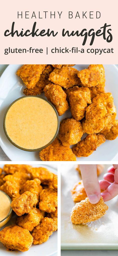 Gluten Free Baked Chicken, Eating Bird Food, Baked Chicken Nuggets, Healthy Baked Chicken, Healthy Baked, Gluten Free Recipes For Dinner, Gluten Free Dairy Free Recipes, Gluten Free Eating, Gluten Free Dinner