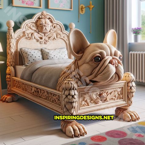 These Dog-Shaped Bed Frames Are Paws-itively Perfect for Pet Lovers – Inspiring Designs Fancy Dog Beds, Unique Dog Beds, Animal Furniture, Funny Furniture, Dog Chair, Animal Bed, Quirky Furniture, Creative Beds, Dog Lounge