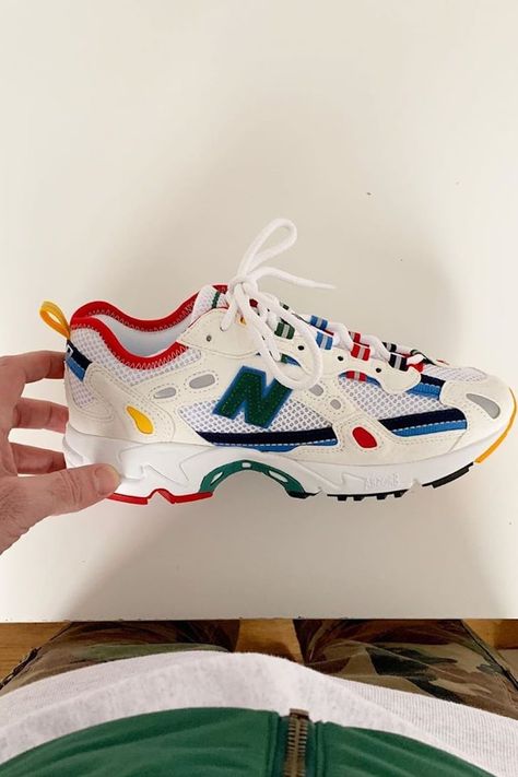 New Balance x Aimé Leon Dore Sneakers Custom New Balance, Colorful New Balance Shoes, New Balance Colorful, Sandals Design, Sneakers Design, Leon Dore, Girls Winter Boots, Colorful Sneakers, Girls Shoes Sneakers