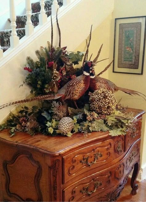 Fall Arrangements, Fall Thanksgiving Decor, Autumn Decorating, Buy Plants, Fall Centerpiece, Fall Table, Fall Holidays, Pheasant, Types Of Flowers