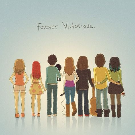 Victorious ❤ I love how you can tell who's who, even from the back. That's how good this drawing is. Victorious Fanart, Jade Victorious, Jade West Victorious, Victorious Nickelodeon, Icarly And Victorious, Victorious Cast, Jade West, Sam & Cat, Sam And Cat