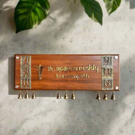 Customizable Wooden Name Plate! Key Features: Size: 9 inches (height) x 19 inches (width) Material: High-quality, durable wood Customization: Personalized with your desired text For customized name plate, please contact us at +91 89779 05525. Transform your entrance with a name plate that truly reflects your style and identity. https://www.kaareegaree.com/products/wooden-nameplate-with-antique-polish Wooden Name Plates, Wooden Names, Name Plates, Wooden Wall Decor, Wall Brackets, Frame Wall Decor, Wooden Stand, Wooden Walls, Name Plate