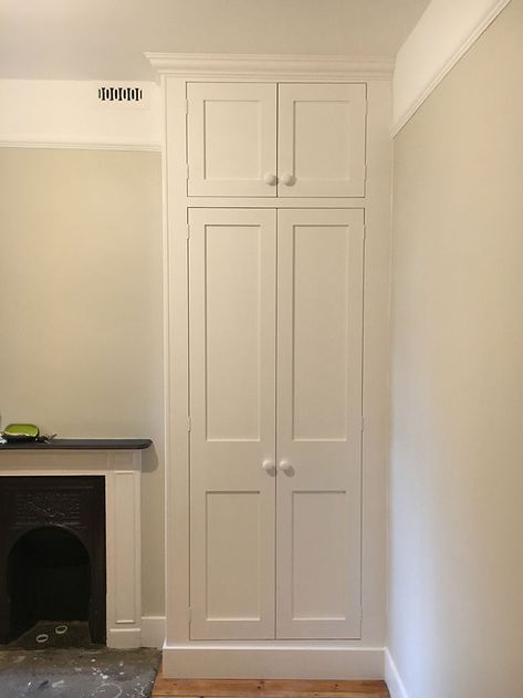 Shaker Wardrobes | Nigel Eaton Alcove Cupboards | South London Built In Wardrobe Ideas Alcove, Shaker Wardrobes, Shaker Style Bedroom, Shaker Wardrobe, Alcove Wardrobe, Alcove Cupboards, Airing Cupboard, Small Cupboard, Built In Cupboards