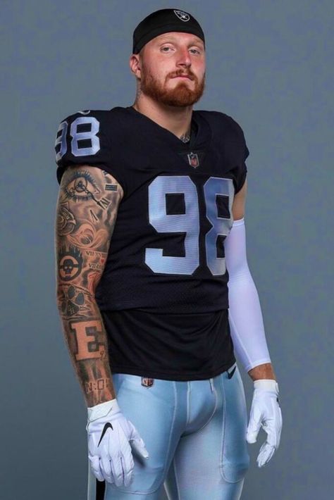 Max Crosby, Raiders Tattoos, Oakland Raiders Wallpapers, Maxx Crosby, Eastern Michigan University, Raiders Baby, Eastern Michigan, Mackinaw City, Nfl Football Players