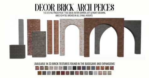 Simsational Designs: TS4 Custom Objects Sims 4 Brick Cc, Peacemaker Sims 4 Cc, Arch Sims 4 Cc, Sims 4 Arches Cc, Sims 4 Arch, Sims 4 Game Packs, Dream Apartments, Sims 2 Cc, Brick Columns