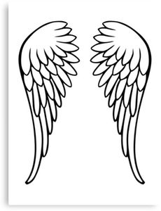 Clipart Of Angel Wings Image Angel Wings Images, Angel Wings Clip Art, Winged Stencil, Alas Tattoo, Clip Art Black And White, Angel Wings Painting, Angel Wings Drawing, Angel Wings Art, Wings Drawing