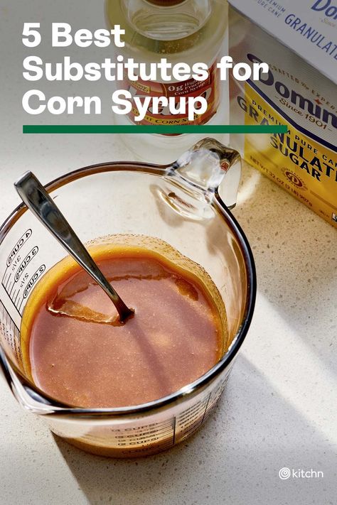 The best substitute for corn syrup depends on what you’re making, whether it calls for light or dark corn syrup, and why you need to swap in something else. #cornsyrup #cookingtips #cookinghacks #kitchentips #kitchenhacks #cornsyrupsubstitutes Homemade Corn Syrup, Icing Without Corn Syrup, Light Corn Syrup Substitute, How To Make Corn Syrup, Diy Corn Syrup, Karo Syrup Substitute, How To Make Karo Syrup, How To Make Corn Syrup At Home, Homemade Karo Syrup