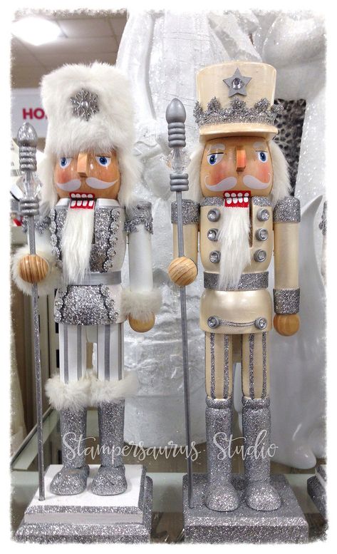 White & Champagne Colored Nutcrackers | From Homegoods 2015 | Sue Stampersaurus | Flickr Nutcracker Decor, Nutcracker Christmas Decorations, Blue Christmas Decor, White Champagne, Nutcracker Christmas, Christmas Love, Christmas Deco, Gold Christmas, Xmas Crafts