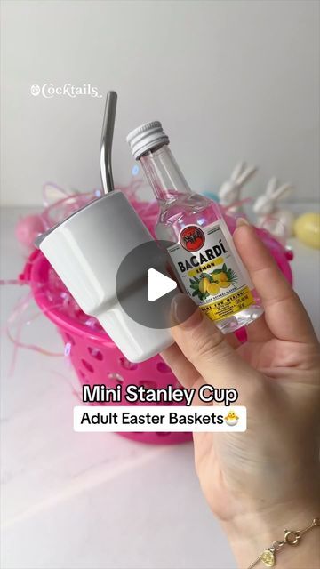 Cocktails (21+ to follow) on Instagram: "Grab the mini Stanley cups through the link in our bio!✨ Pair with a shooter for the most adorable adult Easter basket!🐣💖 @cocktails and @purewow may earn commission through links on our social #ministanleycups #ministanleys #stanleycups #adulteasterbasket #boozyeasterbasket #boozy #boozygifts #shooters #easter #easterideas" Stanley Cup Easter Basket, Mini Stanley Cup, Mini Stanley, Adult Easter Baskets, Easter Gift For Adults, Adult Easter, Stanley Cups, Follow On Instagram, Easter Gifts