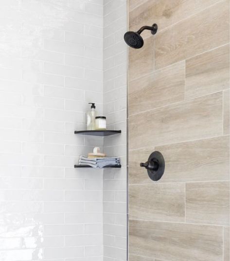 Wood Shower Tile, Light Brown Texture, Clean Shower Floor, Brown Tile Bathroom, Wood Tile Shower, Faux Wood Tiles, Retro Tile, Faux Wood Flooring, Stone Ceramic