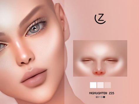 The Sims Resource - HIGHLIGHTER Z25 Mod Makeup, Red Quotes, Makeup Cc, Baby Shower Treats, Sims 4 Cc Makeup, Sims 4 Cc Skin, Highlighter Makeup, Sims 4 Cc Finds, Contouring And Highlighting