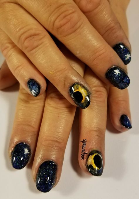 Eclipse Nails, Nyc Nails, Themed Nails, Nails Inspired, Nail Time, Easy Nails, Nail Pictures, Inspired Nails, Creative Nail Designs